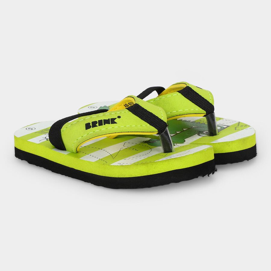 Boys' Slipper, Green, large