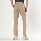 Men's Muted Beige Slim Fit Cross Pocket Casual Trousers, गहरा पीला, small image number null