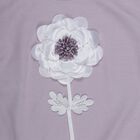 Girls Lilac Round Neck Casual T-Shirt, Lilac, small