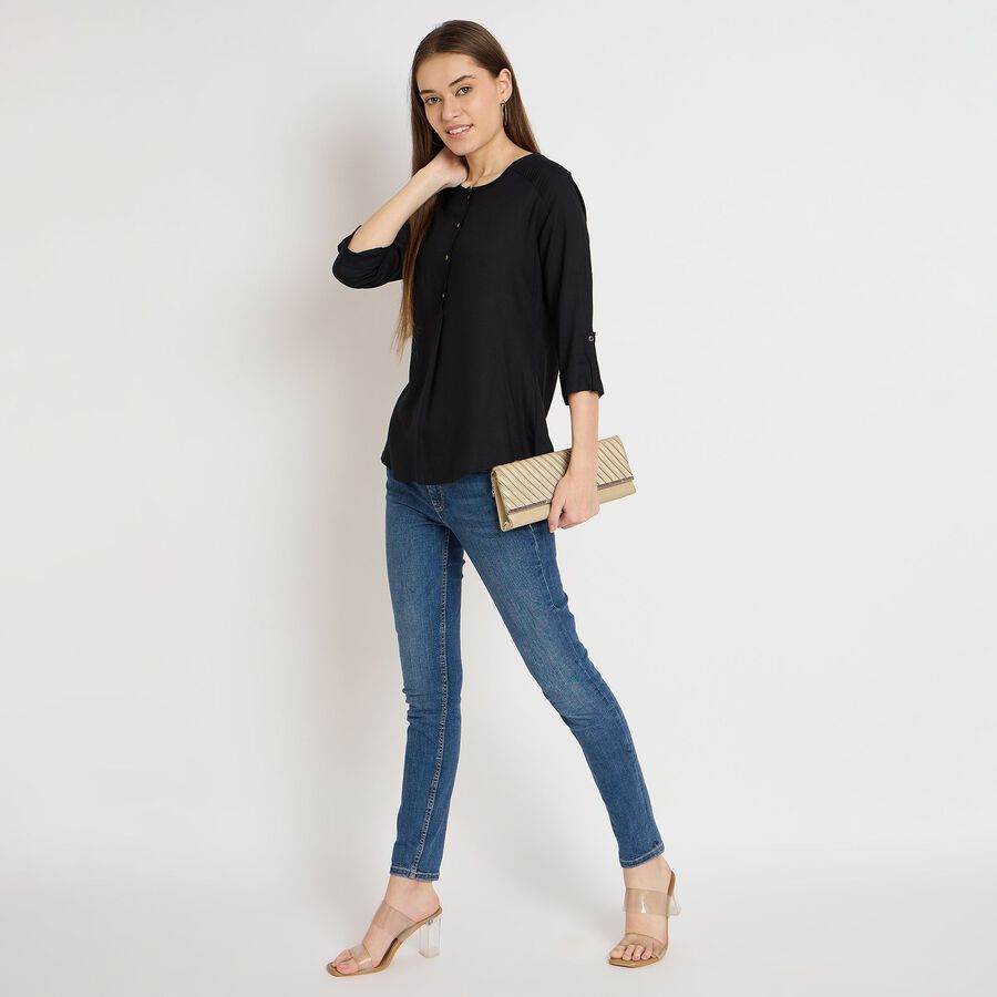 Ladies' Kurti, काला, large image number null