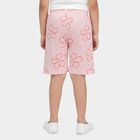 Girls' Soft Pink Floral Printed Relaxed Fit Capri, Light Pink, small image number null