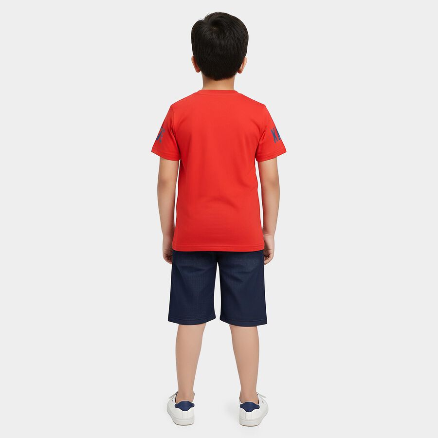 Boys' Woven Baba Suit, लाल, large
