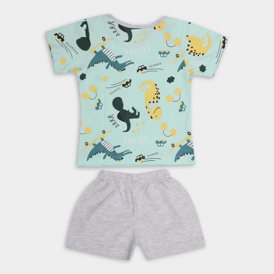 Infant Boys' 100% Cotton Baba Suit , हल्का हरा, large image number null