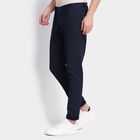 Men's Slim Fit Casual Trousers, Navy Blue, small image number null