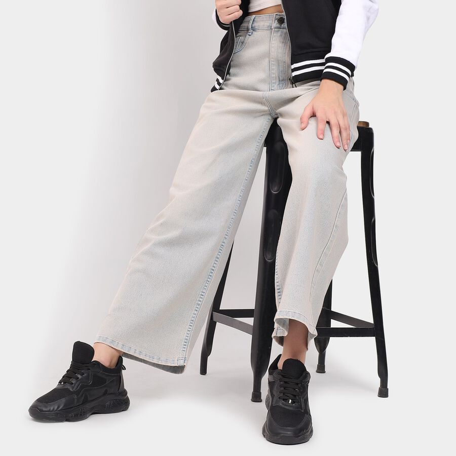 Ladies' Jeans , मध्यम नीला, large image number null