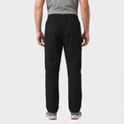 Men's Black Straight Fit Zip Pocket Track Pants, Black, small