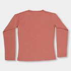 Girls Dusty Rose Pink Round Neck Casual Full Sleeve Top, गुलाबी, small image number null