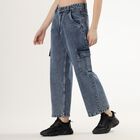 Ladies' High Rise Jeans, Mid Blue, small image number null