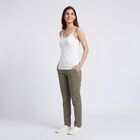 Women's White Cotton Sleeveless Minimalist Slip, सफ़ेद, small