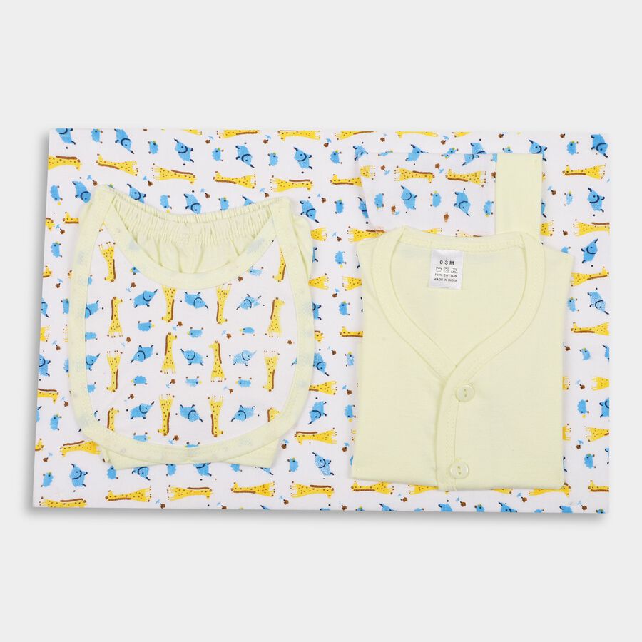 Infants 100% Cotton Gift Set , Yellow, large image number null