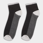 Men's Multi-Color Ankle Fit Color-Blocked Socks, Black, small image number null