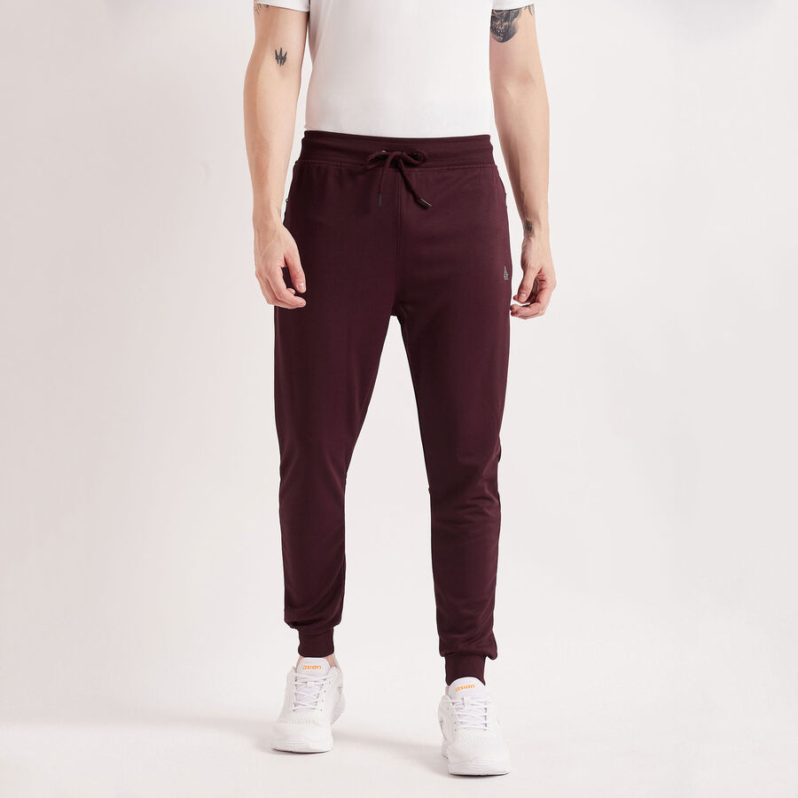 Cut & Sew Track Pants, Maroon, large image number null