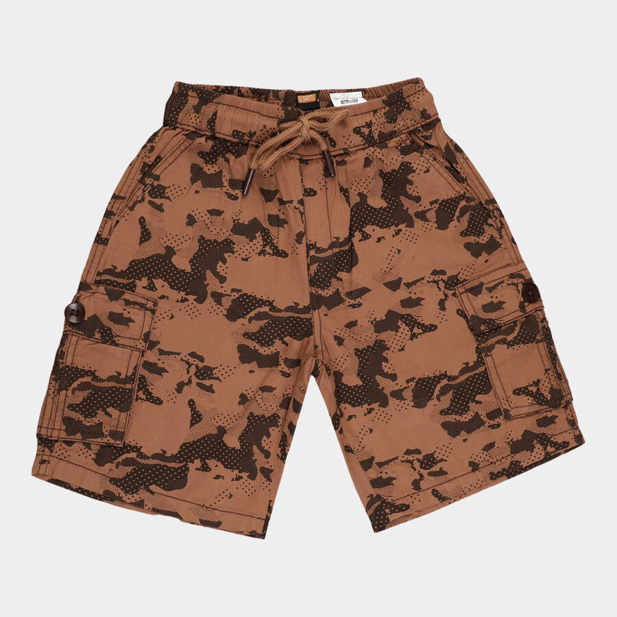 Boys Cotton Bermuda, भूरा, large image number null