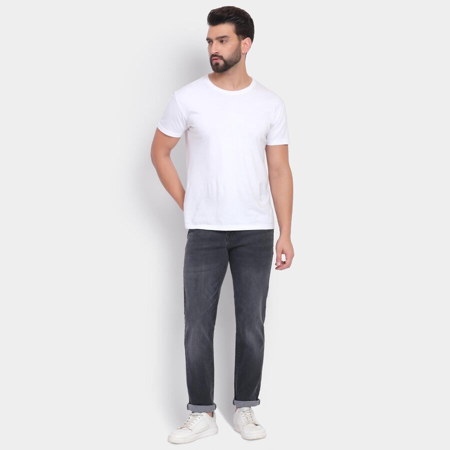 Men's Slim Fit Jeans, Dark Grey, large image number null
