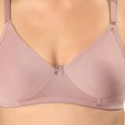Women's Brown V-Neck Wireless Bra, Brown, small