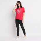 Ladies' Round Neck T-Shirt , मूँगा (कोरल), small image number null