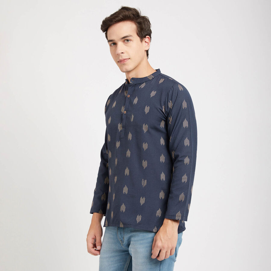 Printed Kurta, Navy Blue, large image number null