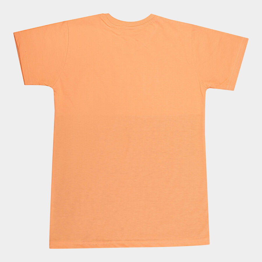 Boys Cut & Sew T-Shirt, नारंगी, large image number null
