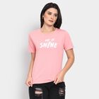 Ladies' Round Neck T-Shirt, Light Pink, small