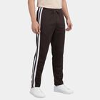 Men's Brown Regular Fit Logo Print Track Pants, Brown, small