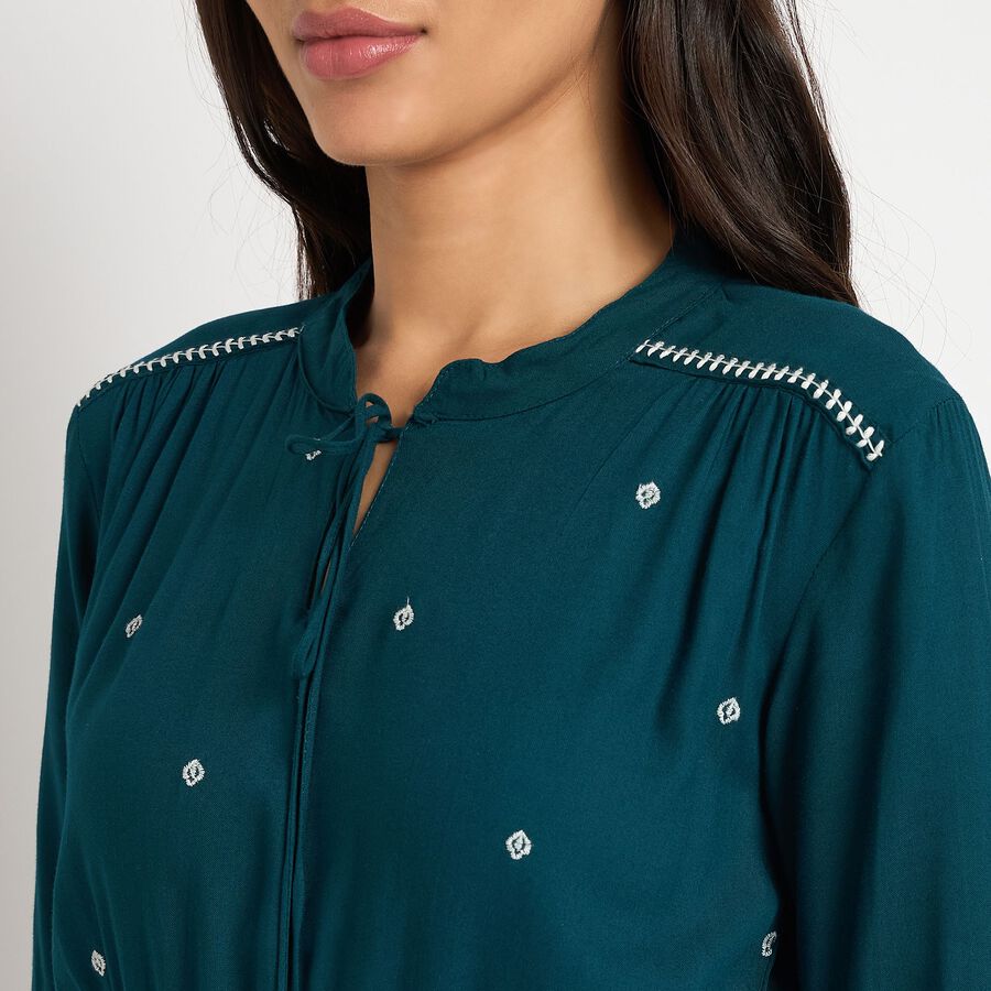 Ladies' Dress, Teal Blue, large image number null