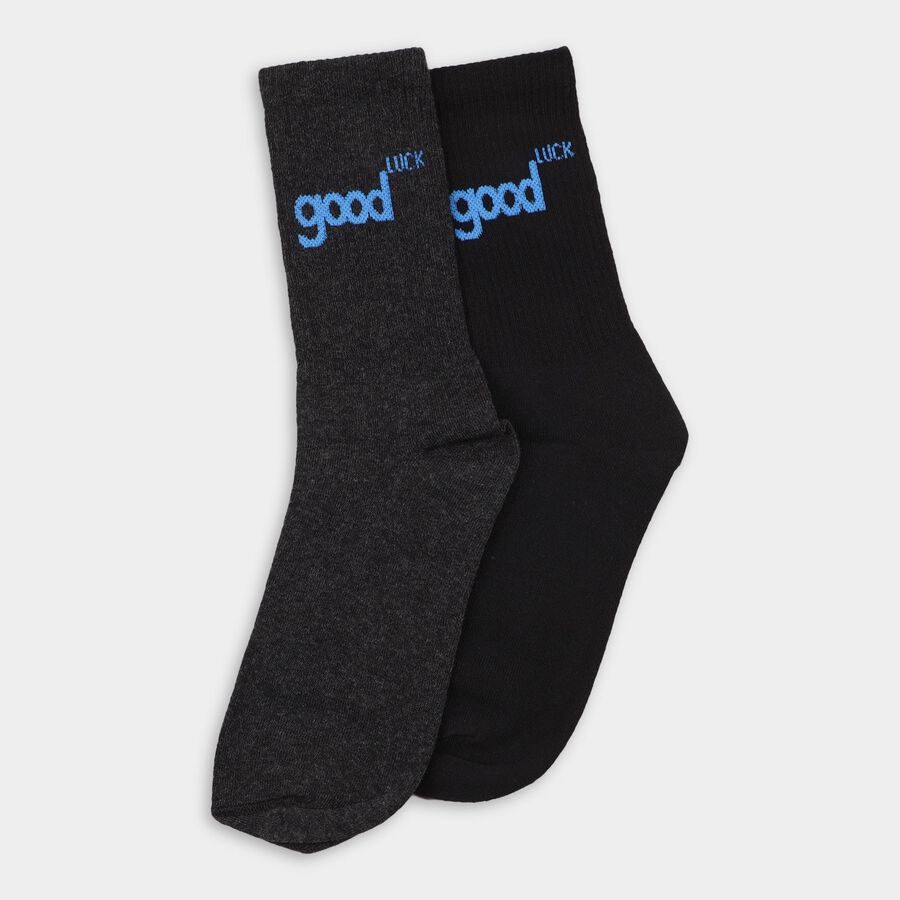 Men's Socks , काला, large