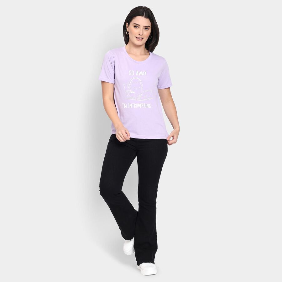 Ladies' Round Neck T-Shirt , Lilac, large image number null