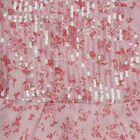 Girls' Pink Round Neck Ruffle Sleeve Fit and Flare Dress, Light Pink, small