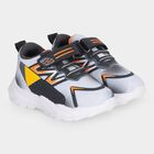 Boys Grey Velcro Strap Sneakers, Grey, small