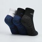 Men Regular Fit Solid Pack of 3 Socks ( Navy, White, Black ), White, small