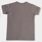 Boys' 100% Cotton Half Sleeves T-Shirt , Charcoal, small
