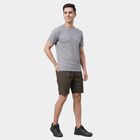 Men's Grey Crew Neck Athleisure T-Shirt, Dark Grey, small