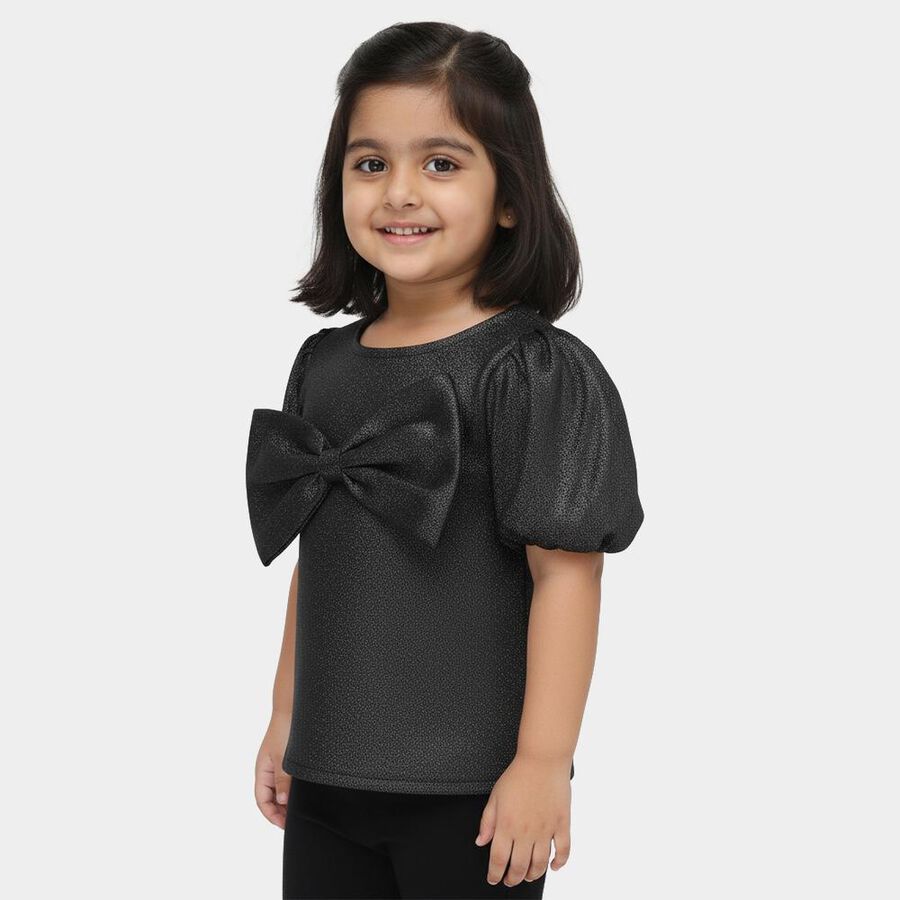 Girls' T-Shirt, काला, large
