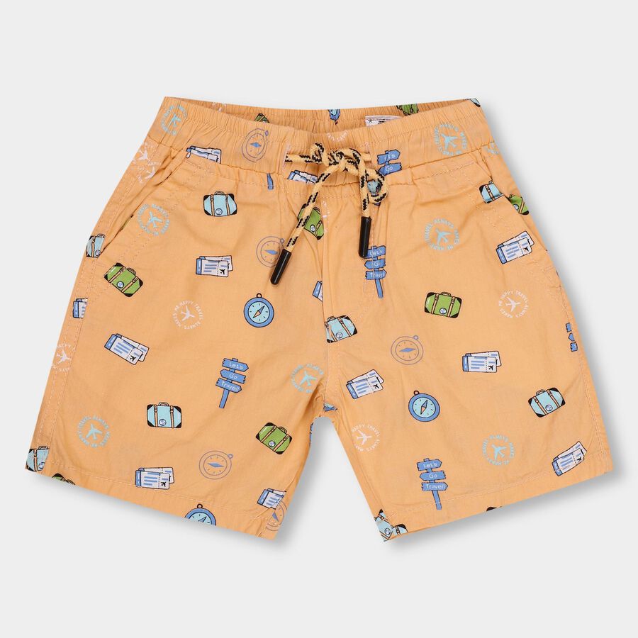 Boys' 100% Cotton Bermudas, Orange, large image number null