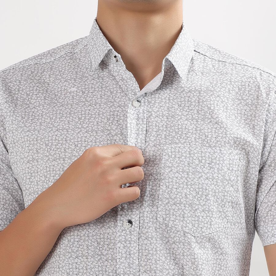 Men's 100% Cotton Casual Shirt , Light Grey, large image number null