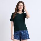 Ladies' Round Neck T-Shirt , Dark Green, small image number null
