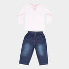 Infants Round Neck Hipster Set, White, small image number null