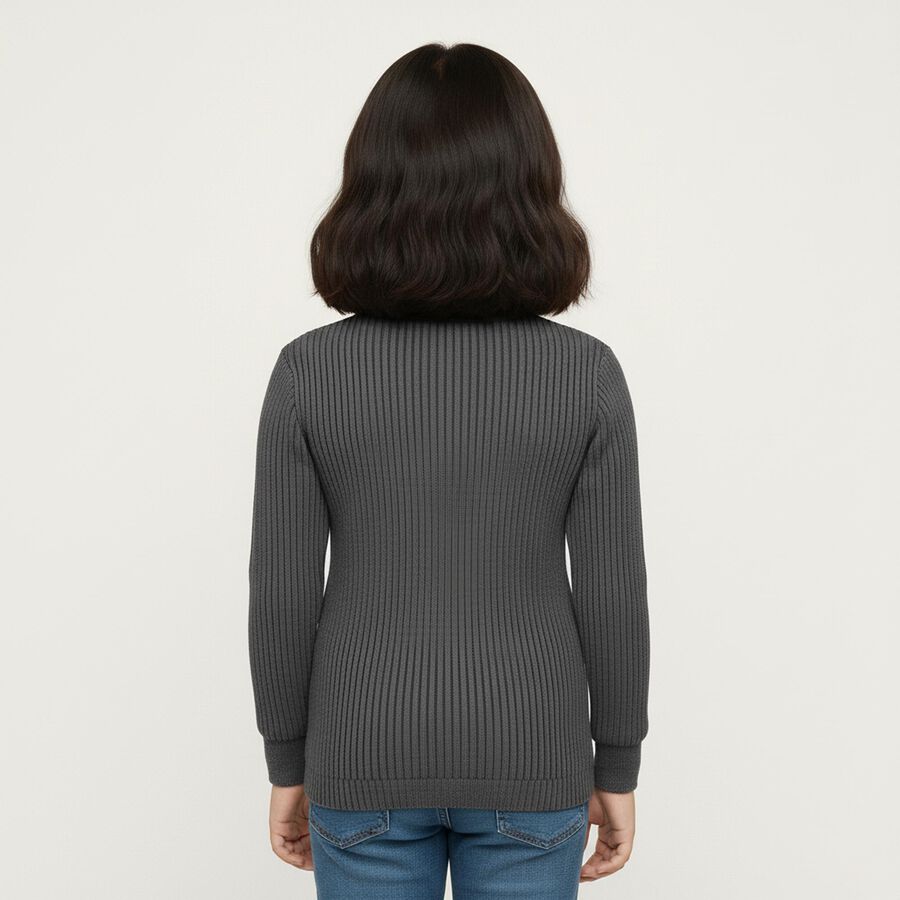 Girls' Thermal Upper, Charcoal, large image number null