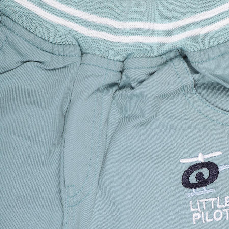Infants' 100% Cotton Trouser, Teal Blue, large image number null