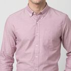 Men's Pink Button-Down Collar Slim Fit Formal Shirt, गुलाबी, small