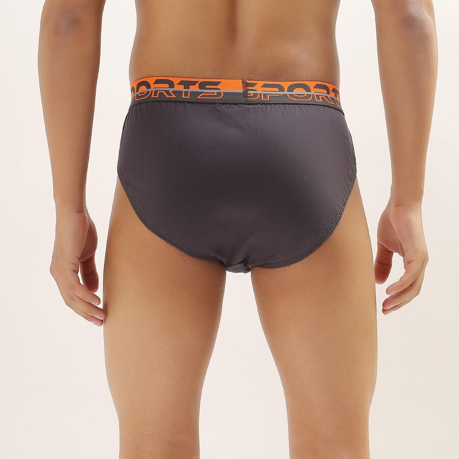 Men's 100% Cotton V-Cut Briefs , Dark Grey, large image number null