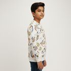 Boys' Sweatshirt, सफ़ेद, small image number null