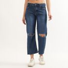 Women's Light Steel Blue Regular Fit Cotton Jeans, Mid Blue, small