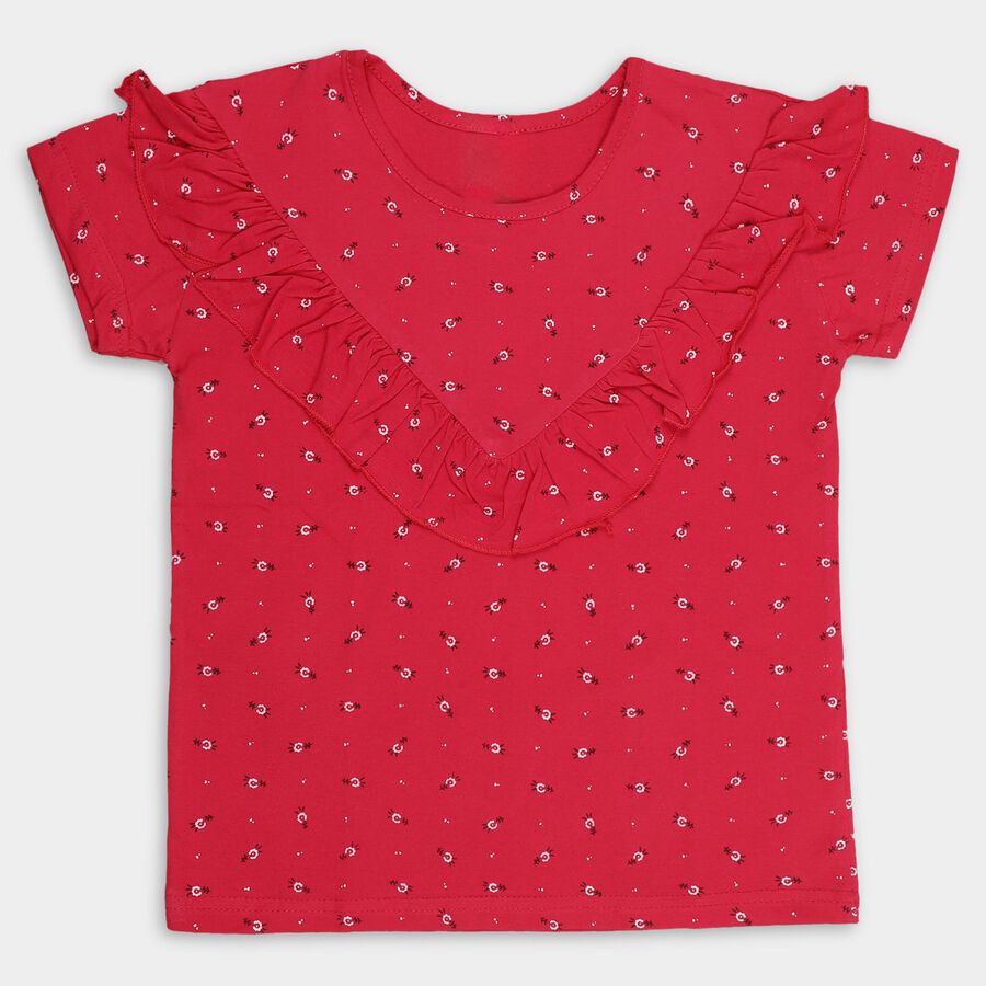 Girls' 100% Cotton T-Shirt, Fuchsia, large image number null