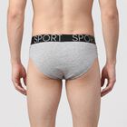 Men's Black Regular Fit Printed Briefs, काला, small