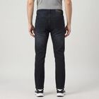 Men's Navy Blue Slim Fit Washed Jeans, गहरा नीला, small