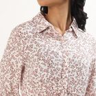 Women's Soft Pink Collared Floral Shirt Dress, Pink, small