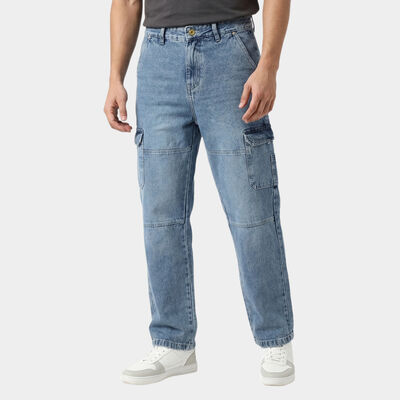 Men's Light Blue Straight Fit Classic Jeans