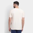 Men's 100% Cotton Round Neck Half Sleeves T-Shirt , Ecru Melange, small image number null