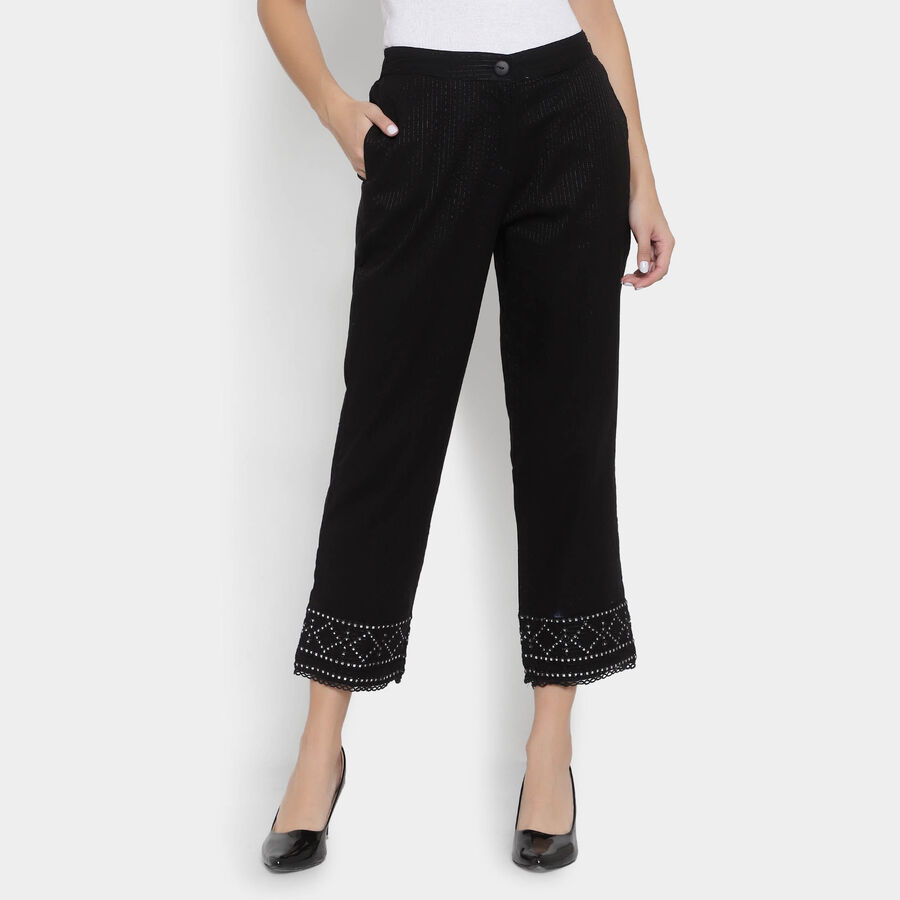 Cotton Palazzo, Black, large image number null
